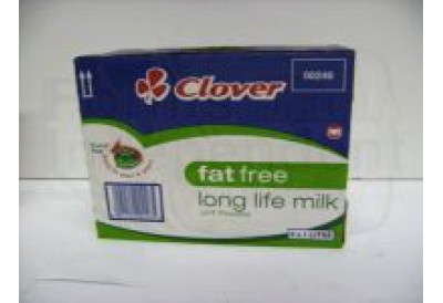 Clover Long Life Milk Fat Free 6 x 1 Litre